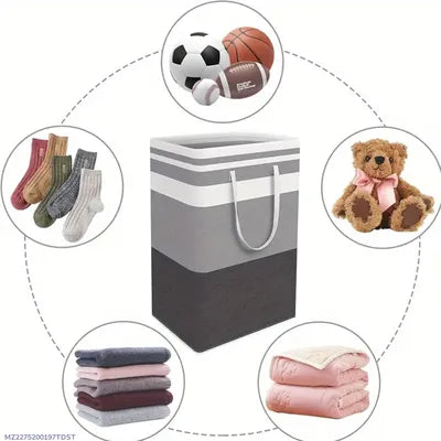 Premium Laundry Basket- Foldable Clothes & Toy Storage Basket