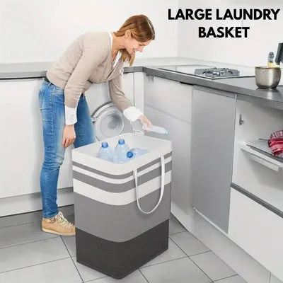 Premium Laundry Basket- Foldable Clothes & Toy Storage Basket