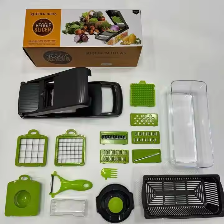 Premium 13-in-1 Vegetable Chopper, Dicer & Slicer with Food Container