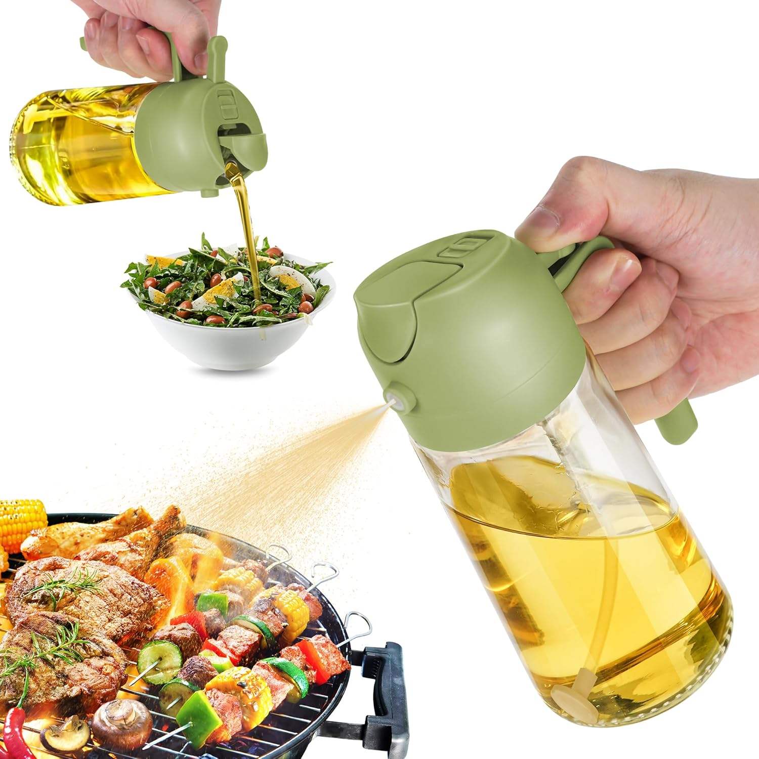 Premium 2-in-1 Air Fryer Spray & Pour Bottle