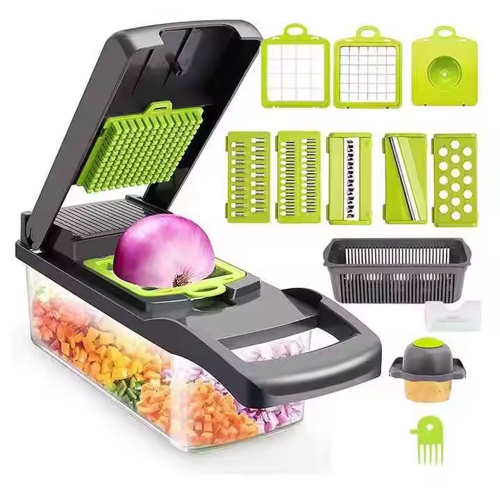 Premium 13-in-1 Vegetable Chopper, Dicer & Slicer with Food Container