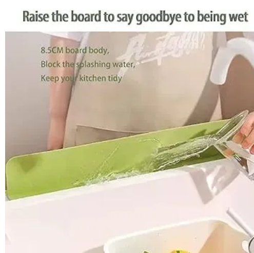 Waterproof Silicone Kitchen Sink Splash Guard – Anti-Splash Water Deflector